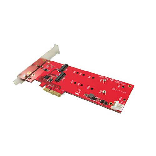 Ableconn PEXM2-122 듀얼 M.2 SATA SSD 컨트롤러 PCI Express 카드 어댑터 - 지원 2X M.2 NGFF SSD