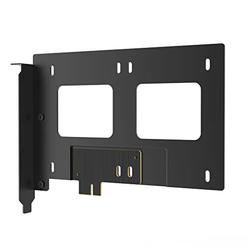 MMJKU PCI PCIE to 2.5 HDD SSD Sata 브라켓 1 to 2 컴퓨터 내장 스토리지 확장 브라켓 PCI PCIE 슬롯 to 22.5inch 하드디스크 스토리지 디스크 SSD PC 내장 스토리지 브라켓 마운팅 키트
