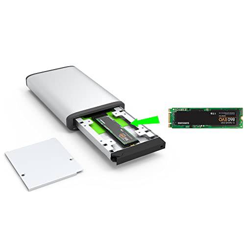 ZT1-B31BP ZT1-B31BP 2.5 외장 스토리지 지원 USB 3.2 세대 2 인터페이스 원 M.2 SATA SSD (실버)