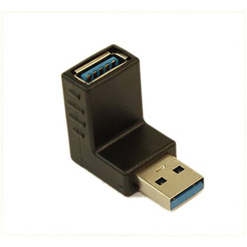 MyCableMart USB 3.2 세대 1 상 보다 A Male to A Female 직각 어댑터