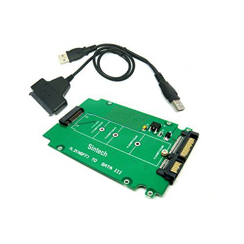 Sintech NGFF M.2 B-M 키 SSD to 2.5-Inch SATA 어댑터 카드 USB 2.0 SATA 케이블