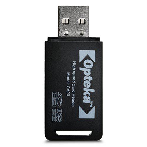 Opteka USB 2.0 SDHC/ SDXC/ microSDHC/ SDXC 카드 리더, 리더기 (블랙)