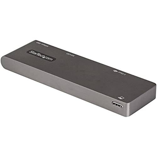 StarTech.com USB C 멀티포트 어댑터 맥북 프로/ 에어 - USB Type-C to 4K HDMI, 100W 파워 Delivery Pass-Through, SD/ 마이크로SD 슬롯, 2-Port USB 3.0 허브 - 휴대용 USB-C 미니 도크 (DKT30CMHSDPD)