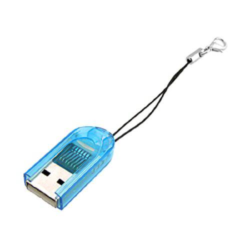 블루 USB 마이크로SD TF 카드 리더, 리더기 라이터