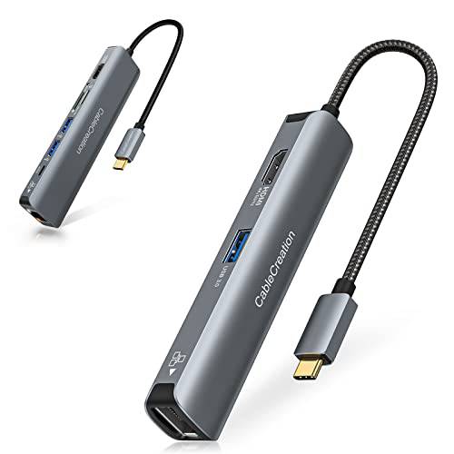 5-in-1 USB C 허브 멀티포트 어댑터, CableCreation USB C 허브 4K 60Hz+ 7-in-1 USB-C 허브