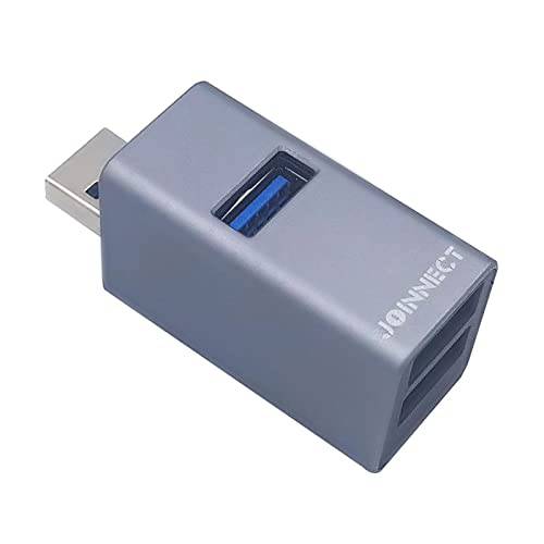 JOINNECT 3-Port 알루미늄 미니 USB 3.0 허브, 멀티 USB 포트 확장기  고속 데이터 전송, 휴대용 PC, 노트북, PS4/ PS5, TV