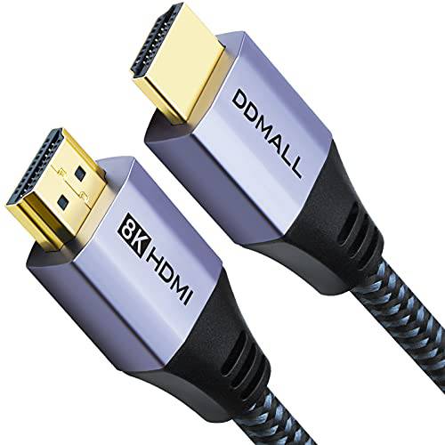 8K HDMI 2.1 케이블 15FT, DDMALL 울트라 고속 48Gbps 8K60Hz 4K120Hz 240Hz 10K VRR HDR10 eARC HDCP 2.2& 2.3 나일론 Braided Compactible PS5, PS4, PS3, Pcs, TVs