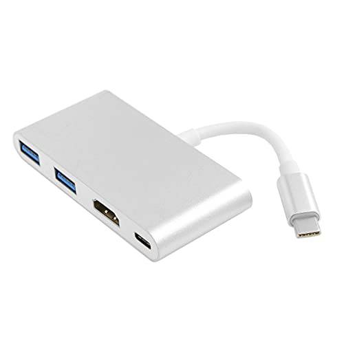 Cablecc USB 3.1 타입 C to HDMI HDTV 듀얼 USB 허브 OTG USB-C Female 충전기 어댑터 노트북