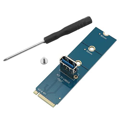 DGHAOP 1Pc M.2 to USB 3.0 pcie 라이저 어댑터 마이닝 카드, 어댑터 카드 라이저 molex 파워 와이어 어댑터 BTC 마이닝 블루