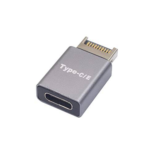 Duttek USB C 전면 패널 어댑터, 10Gbps 타입 E to USB C 어댑터 컨버터, 변환기,  고속 3.1 USB Type-E Male to USB3.1 Type-C Female 메인보드 내장 어댑터 컴퓨터.