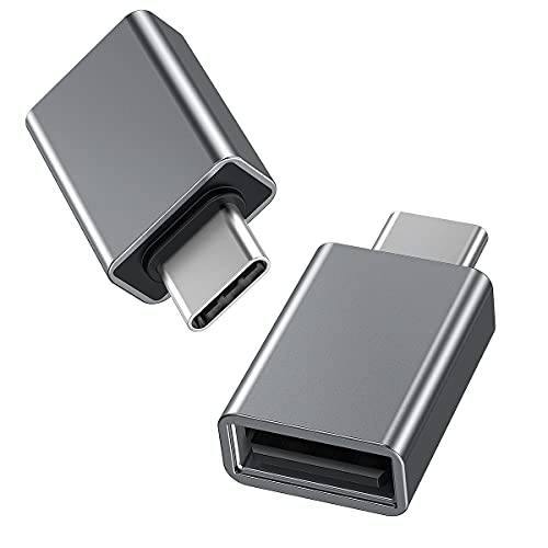 USB C to USB Adapter(2 팩), USB C 썬더볼트 3 to USB 3.0 Adapter(Fit Side-by-Side), USB 3.0 OTG Female 어댑터 맥북 프로/ 에어 2020/ 2019/ 2018, 아이패드 프로 2020, XPS and More Type-C 디바이스