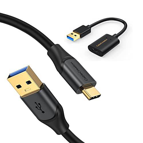 번들, 묶음  2 아이템: USB3.1 A to C 케이블 1.5m and USB A Male to USB C Female 어댑터