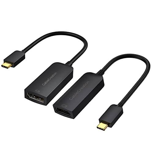 CableCreation USB C to DisplayPort,DP 어댑터 8K@60Hz HDR 번들,묶음 타입 C to DisplayPort,DP 컨버터, 변환기 4K@60Hz