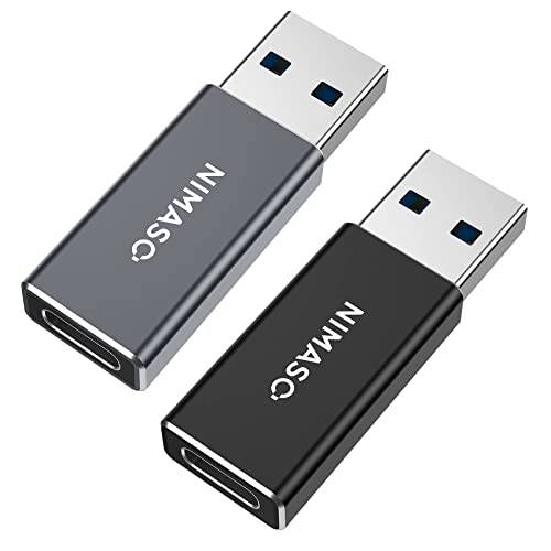 USB C Female to USB Male Adapter(2 팩), NIMASO USB C to USB 어댑터