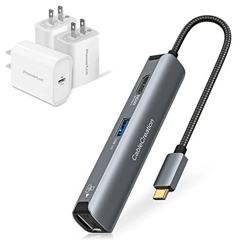 5-in-1 USB C to 랜포트 4K 60Hz HDMI, 번들,묶음 1Gbps 이더넷 3 USB 3.0 5Gbps 포트