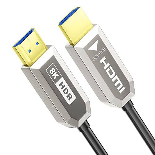 AOZISTech 8K HDMI 2.1 파이버 Optic 케이블 40FT 8K@60Hz 4K@120Hz 48Gbps 다이나믹 HDR eARC 호환가능한 PS5/ 4, 엑스박스 시리즈 X, RTX 3080 3090, LG C9