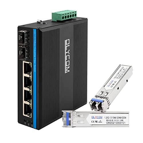 4-Port 아웃도어 풀 기가비트 PoE+ DIN-Rail 파이버 네트워크 스위치 4 x 기가비트 PoE+ 포트 2 x 1.25G SFP 파이버 포트 120W 2pcs 산업용 SFP 트랜시버
