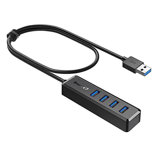 SmartQ H302S USB 3.0 허브 노트북 2ft 롱 케이블, 멀티 USB 포트 확장기, 고속 데이터 전송 USB 분배기 노트북, 호환가능한 윈도우 PC, Mac, 프린터, 휴대용 HDD