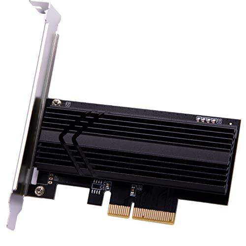 Bejavr M.2 어댑터, M.2 to PCI-E3.0 X4 확장 카드, M.2 SSD NVME (M 키) to PCIe 3.0 X4 어댑터 알루미늄 히트싱크 솔루션, 지원 PCI-Express X4, X8, X16 슬롯.