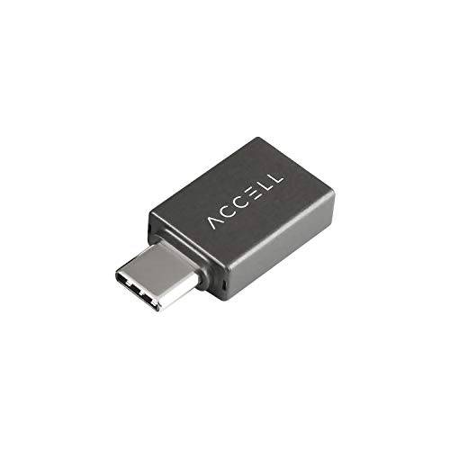 USB-C to USB-A 3.1 Gen2 어댑터 - Accell 소형 10Gbps 전송 율, 호환가능한 MS 윈도우, 맥OS, ChromeOS, 안드로이드 디바이스 and More USB-C 휴대용 디바이스
