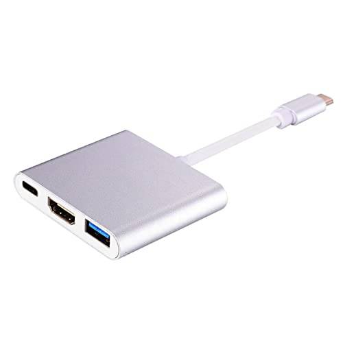 SETPOT USB C to HDMI 멀티포트 어댑터 USB 3.0 허브 HDMI 4K 비디오 컨버터, 변환기 포트 PD 퀵 충전 포트, 호환가능한 맥북 프로 and 에어, Dell XPS, and 서피스
