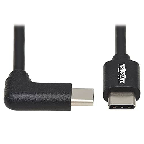 Tripp 라이트 USB C 충전 케이블 USB 2.0 M/ M 60W PD 충전 Right-Angle 2M (U040-02M-C-RA)