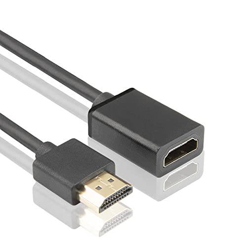 HDMI Male to Female 어댑터, 4K HDMI 연장 Connertor 금도금 컴퓨터, 노트북, 모니터 -블랙