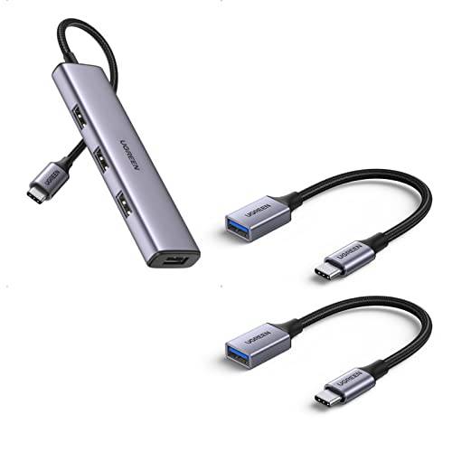UGREEN USB C 허브, USB C to USB 어댑터 USB C to USB 어댑터, 2 팩 타입 C 3.0 OTG 케이블, USB to 타입 C 어댑터, 썬더볼트 3 to USB 어댑터