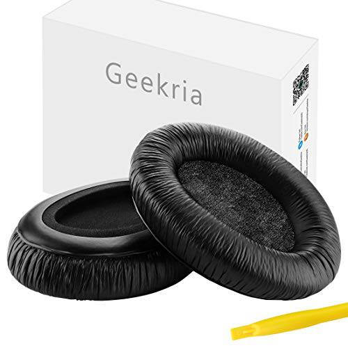 Geekria QuickFit 단백질,프로틴 가죽 교체용 이어 패드 젠하이저 HD280 HD280-Pro HD281 HMD280 HMD281 헤드폰,헤드셋 이어 쿠션, 헤드셋 이어패드, 이어 컵 수리 파츠 (블랙)