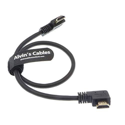 Alvin’s 케이블 Z 캠 E2 L 쉐입 4K 60P HDMI 케이블 Atomos Shinobi 닌자 V 모니터 and Portkeys BM5 직각 to 직각 고속 HDMI 케이블 45CM