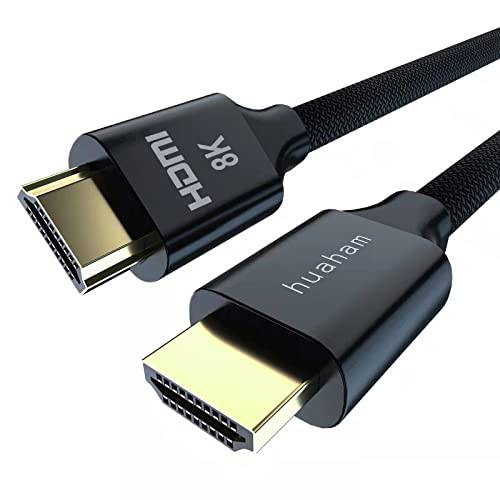 8K HDMI 2.1 케이블 10FT, 48Gbps 고속 HDMI 2.1 케이블 8K@60Hz 4K@120Hz eARC HDCP 2.2& 2.3 Dolby 호환가능한 PS5, 엑스박스, Roku/ 파이어/ 소니/ LG 애플 TV (HDMI-3m/ 10ft)