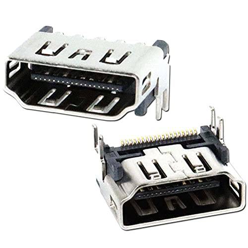 Aosai 2pcs HDMI 포트 교체용 소니 플레이스테이션 5 PS5 HDMI 디스플레이 소켓 커넥터 잭 ( 실버 - 2 Pcs)