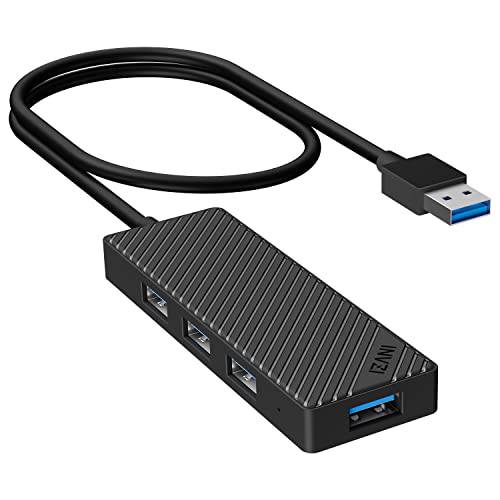 INVZI MagHub USB 허브 3.0 4-Port, 울트라 슬림 데이터 USB 분배기 2ft Extended 케이블 호환가능한 PC, 맥북, Mac 프로/ 미니, 아이맥, 노트북, 서피스 프로, PS4, XPS,  플래시드라이브, 엑스박스 원, 휴대용 HDD