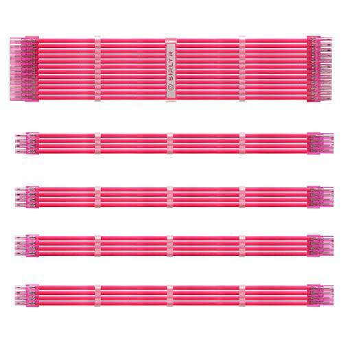 SIRLYR Braided ATX Sleeved 케이블 연장 키트 파워 서플라이 케이블 키트, 16AWG 24Pin ATX/ 8 (4+ 4) 핀 EPS/ 8 (6+ 2) 핀 PCI-E 파워 서플라이 PSU 케이블 Combs(Pink)