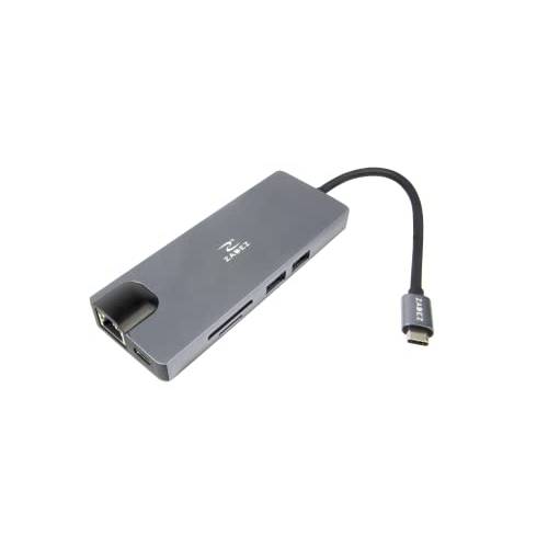 허브 8 in 1 USB ZADEZ ZAH-518 Type-C HDMI 포트 (30 Hz) - VGA 포트 (60 Hz), HDMI 포트 - RJ-45 이더넷 (랜) 네트워크 케이블 포트 - 충전 포트 in - 파워 Delivery 60W - SD 카드 포트 - 마이크로 SD 카드 포트