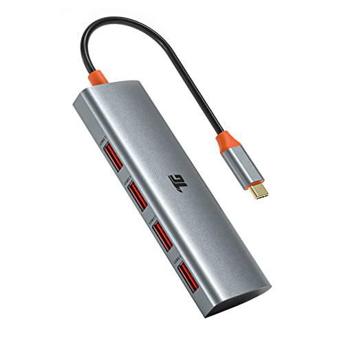 Tiergrade USB C 허브, USB C to 4 USB 3.0 포트 어댑터, USB 3.1 허브 10Gbps 초고속 맥북 프로/ 에어, 아이맥, 아이패드 프로, Dell, 크롬북 and More 타입 C 디바이스