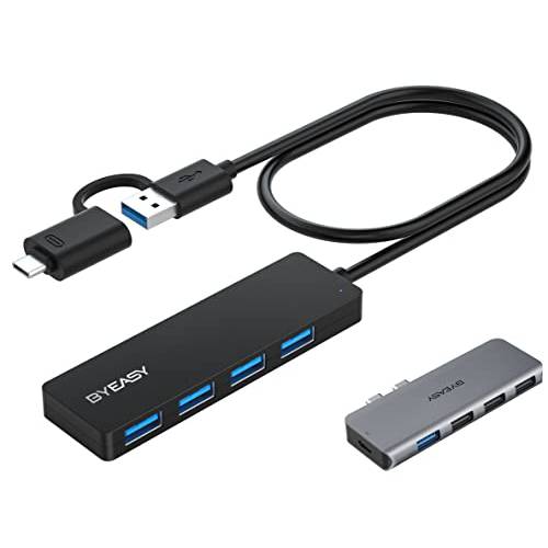 BYEASY 4-Port USB 3.1 C to USB 3.0 허브 2 ft Extended 케이블+  맥북 프로 USB C 허브