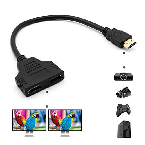HDMI 분배기 어댑터 케이블 HDMI 1080P Male to 듀얼 HDMI Female 1 to 2 웨이 HDMI 분배기 1 in 2 Out 어댑터 케이블 HDTV HD, LED, LCD, TV, 지원 2 TVs at The Same 타임