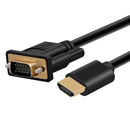 HDMI to VGA 어댑터 Cable，HDMI 디지털 to VGA 아날로그 비디오 컴퓨터, 데스크탑, 노트북, PC, 모니터, 프로젝터, HDTV, 라즈베리 파이, Roku, 엑스박스 and More