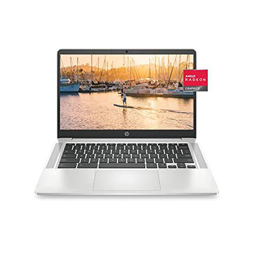 HP 크롬북 14a 노트북, AMD 3015Ce 프로세서, 4 GB 램, 32 GB eMMC 스토리지, 14-inch Micro-Edge HD 디스플레이, 구글 크롬 OS, Anti-glare 스크린, Long-Battery Life (14a-nd0010nr, 2021, 미네랄 실버)