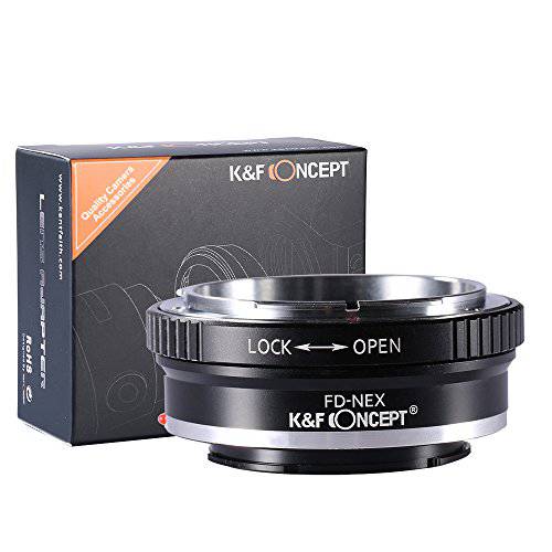 K&F Concept 렌즈 마운트 어댑터 FD to NEX for 캐논 FD FL 렌즈 to 소니 NEX E-Mount 카메라 for 소니 Alpha NEX-7 NEX-6 NEX-5N NEX-5 NEX-C3 NEX-3