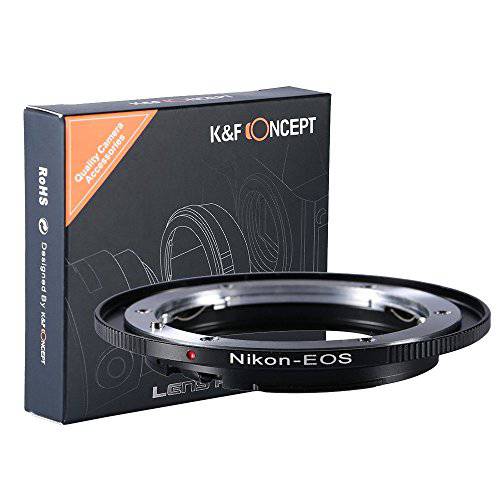 K&FConcept 렌즈 마운트 어댑터 for Nikon F/ AF AI AI-S 렌즈 to 캐논 EOS EF EF-S 마운트 어댑터 60D 50D 550D 500D 5D
