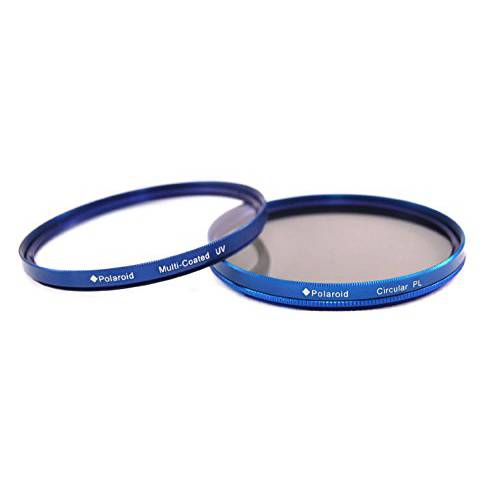 Polaroid Optics 52mm Multi-Coated 이중 필터 Kit 블루 (MC UV, CPL)