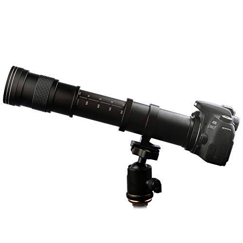 Lightdow 420-800mm f/ 8.3 수동 Zoom 슈퍼 망원 렌즈+ T-Mount for 캐논 EOS Rebel T3 T3i T4i T5 T5i T6 T6i T6s T7 T7i SL1 SL2 6D 7D 7D 60D 70D 77D 80D 5D II/ III/ IV DSLR 카메라 렌즈es
