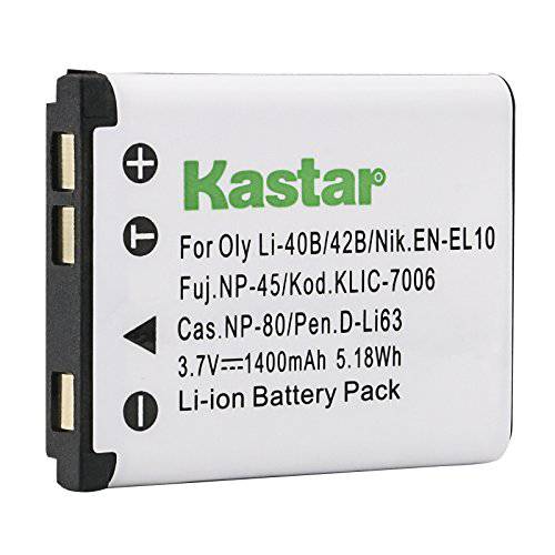 Kastar EN-EL10 Lithium-Ion 배터리 교체용 for Nikon EN-EL10 and Nikon Coolpix S60 S80 Coolpix S200 S203 S210 S220 S230 Coolpix S500 S510 S520 S570 Coolpix S600 S700 Coolpix S3000 S4000 S5100