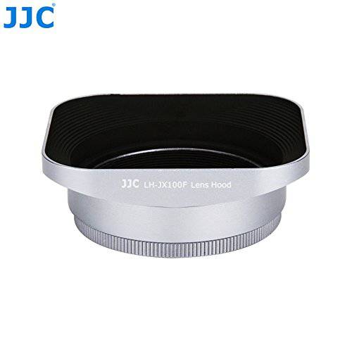 JJC Silver 메탈 양면 렌즈 후드& 49mm 어댑터 링 Kit for 후지필름 X100F X70 X100T X100S X100 디지털 카메라