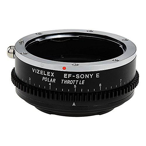 Vizelex Polar 조절판 렌즈 마운트 어댑터 - 캐논 EOS (EF/ EF-S) D/ SLR 렌즈 to 소니 Alpha E-Mount 미러리스 카메라 바디 with Built-in 원형 편광판 필터