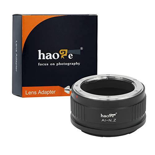 Haoge 수동 렌즈 마운트 어댑터 for Nikon Nikkor F/ AI/ AIS/ D 렌즈 to Nikon Z 마운트 카메라 Such as Z6 Z7