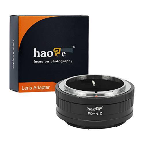 Haoge 수동 렌즈 마운트 어댑터 for 캐논 FD 렌즈 to Nikon Z 마운트 카메라 Such as Z6 Z7