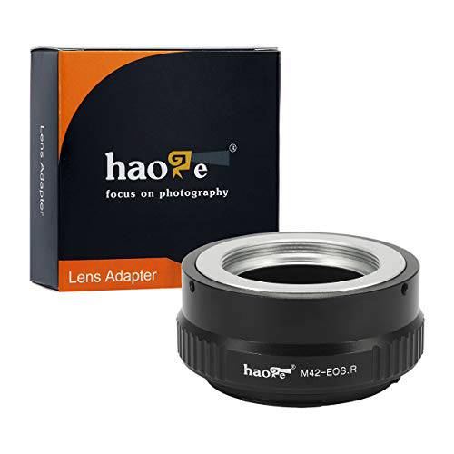 Haoge 수동 렌즈 마운트 어댑터 for M42 42mm 스크류 마운트 렌즈 to 캐논 RF 마운트 카메라 Such as 캐논 EOS R